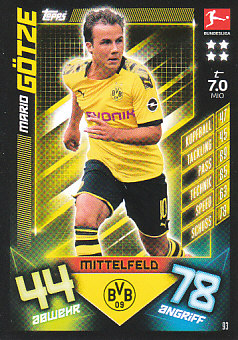Mario Gotze Borussia Dortmund 2019/20 Topps MA Bundesliga #93